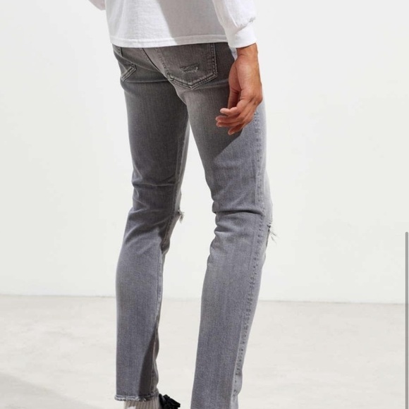 NWT Agolde Mens Splinter Toothpick Skinny Distressed Colorado Gray 31 - Picture 2 of 11